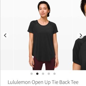 Lululemon Open Up Tie Back Tee